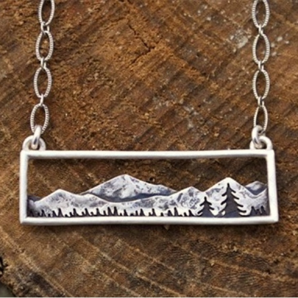 3/$15 Rectangle Mountain Necklace